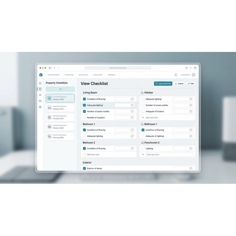 Interactive Property Viewing Checklist | Agora Apps