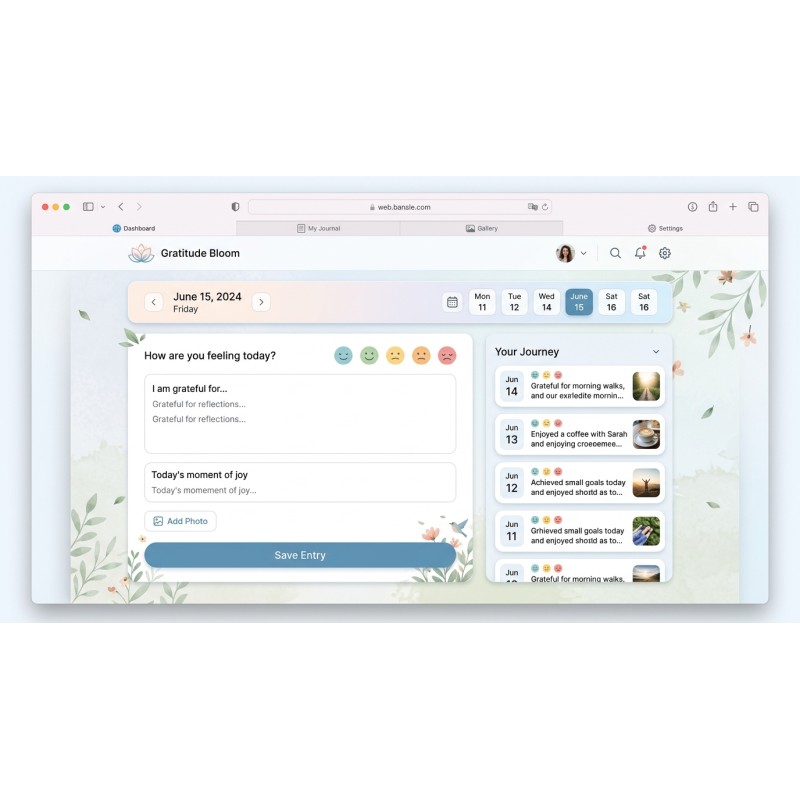 Gratitude Bloom: Daily Gratitude Journal | Agora Apps