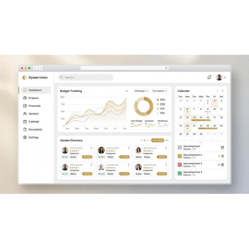 Elysian Union | Luxury Wedding & Vendor Management | Agora Apps