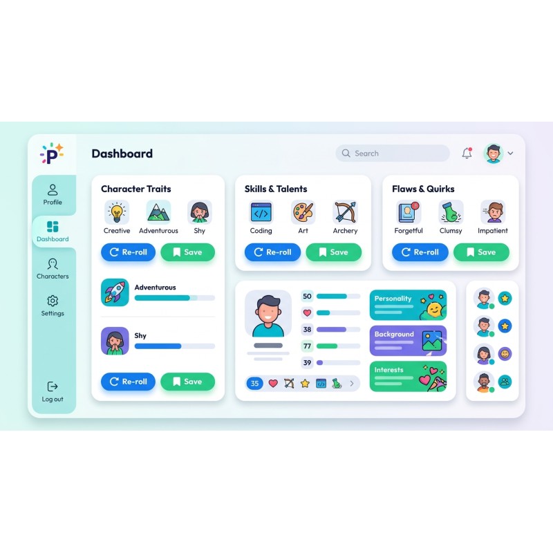 Character Trait Generator | Offline Story Tool | Agora Apps