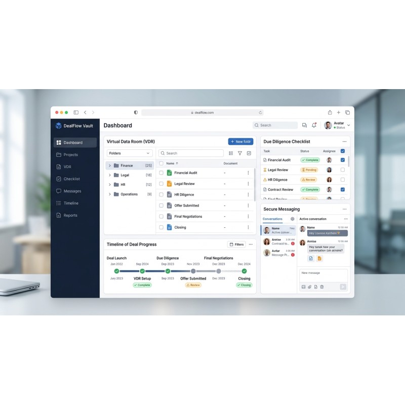 DealFlow Vault | Secure M&A Transaction Management | Agora Apps