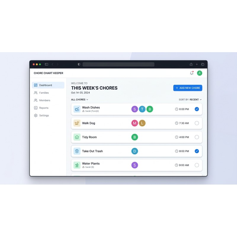 Family Chore Tracker App | Chore Chart Keeper
