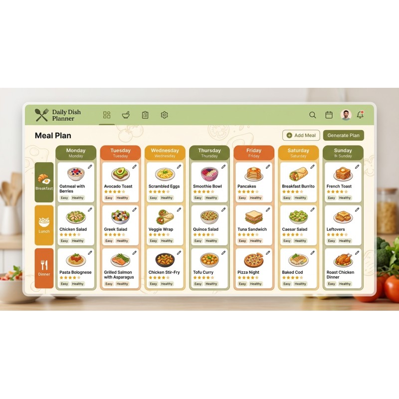 Offline Meal Planner App | Daily Dish Planner