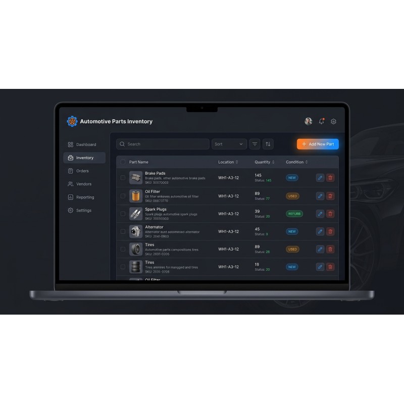 Kfz-Teile-Verwaltung App | Agora AI