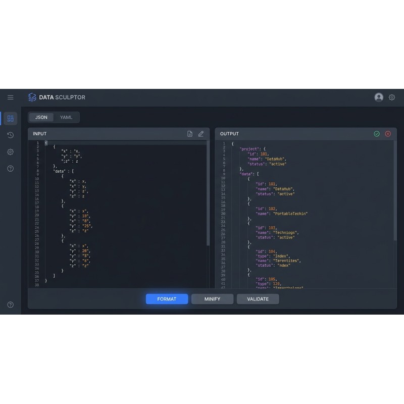 Data Sculptor | Offline JSON/YAML Formatter | Agora Apps