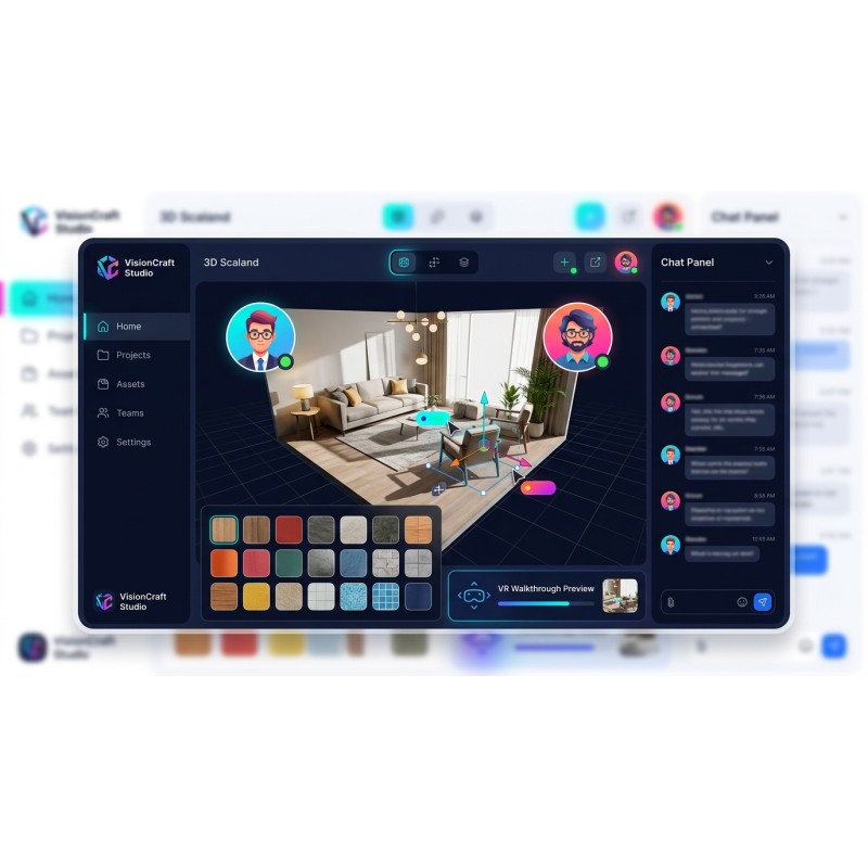 VisionCraft Studio: Kollaboratives Design & VR-Visualisierun