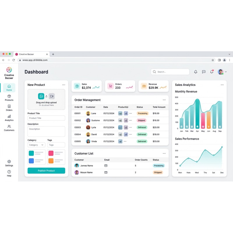 Vitrine Digital para Criadores | Creative Bazaar | Agora App
