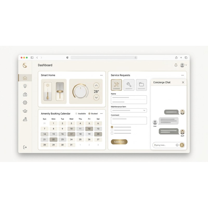 Portal de Inquilinos de Luxo & Smart Living | Solstice Resid