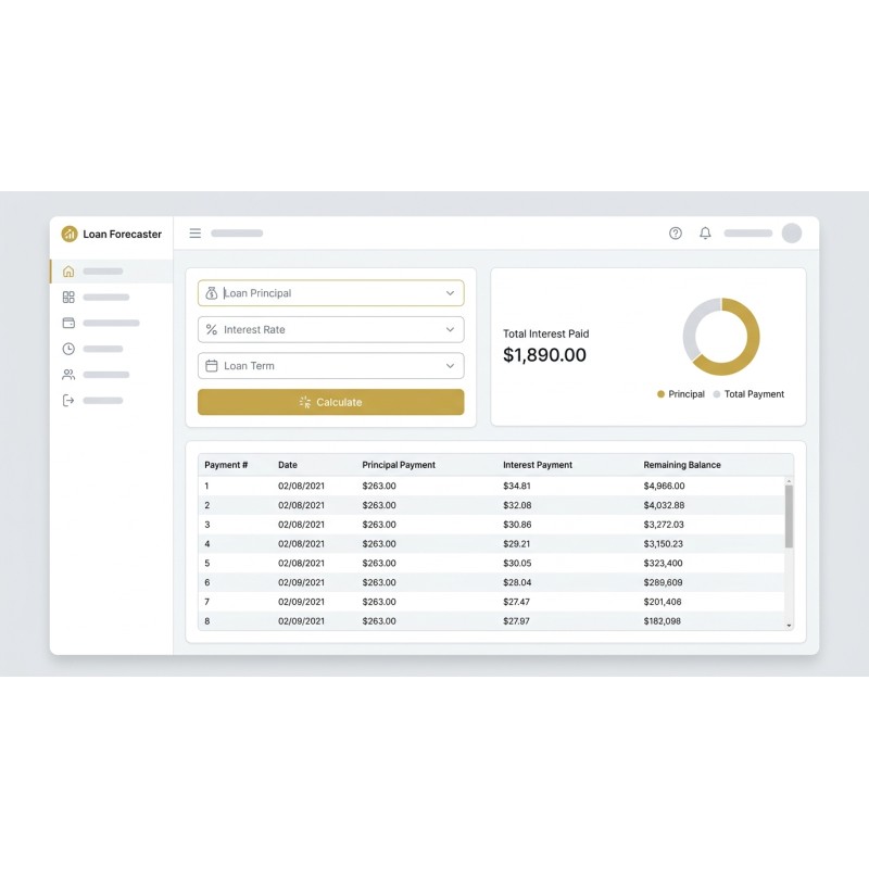 Loan Amortization Calculator | Loan Forecaster | Agora Apps