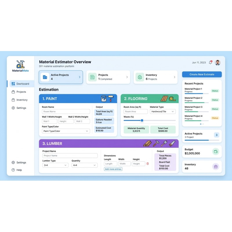 DIY Material Estimator | Agora Apps