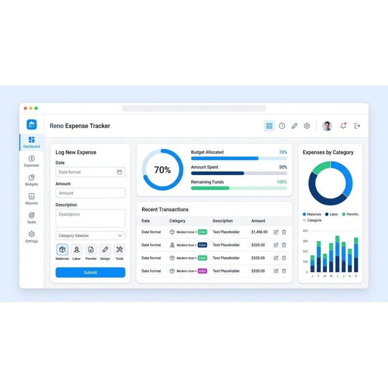 Reno Expense Tracker | Gestión de Gastos Renovación | Agora