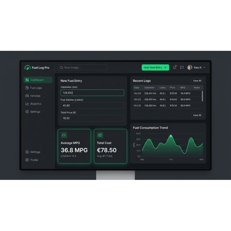 Fuel Log Pro | Offline Vehicle Fuel Tracker | Agora Apps