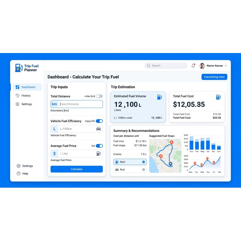 Trip Fuel Planner | Offline Journey Cost Calculator | Agora Apps