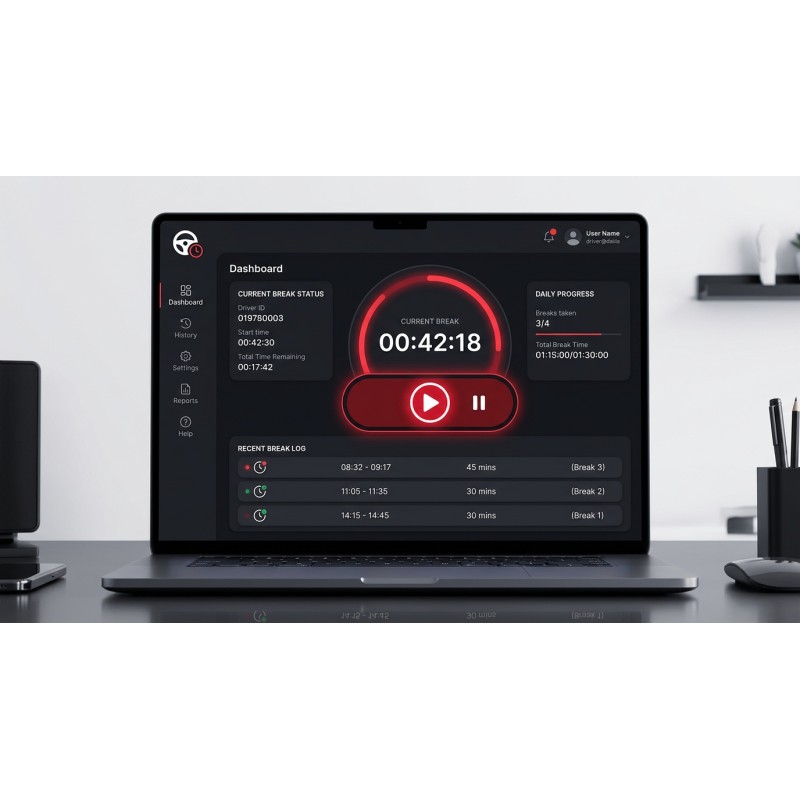 Driver Break Timer | Offline Rest Period Tracker | Agora Apps