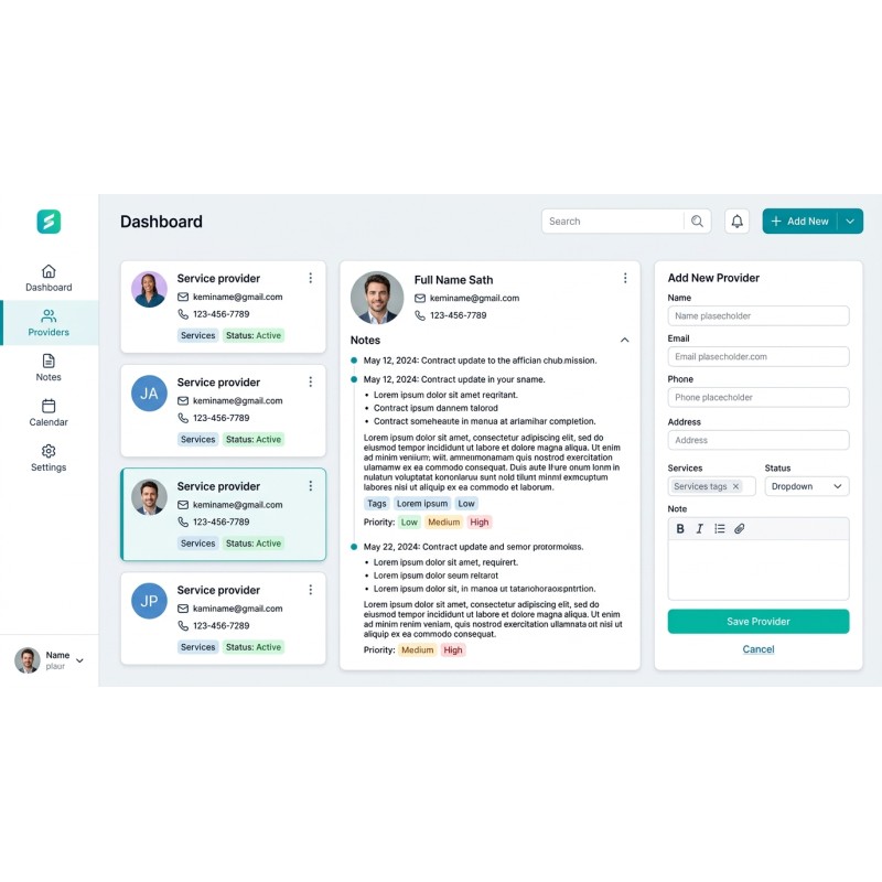 Service Provider Note Keeper | Agora Apps