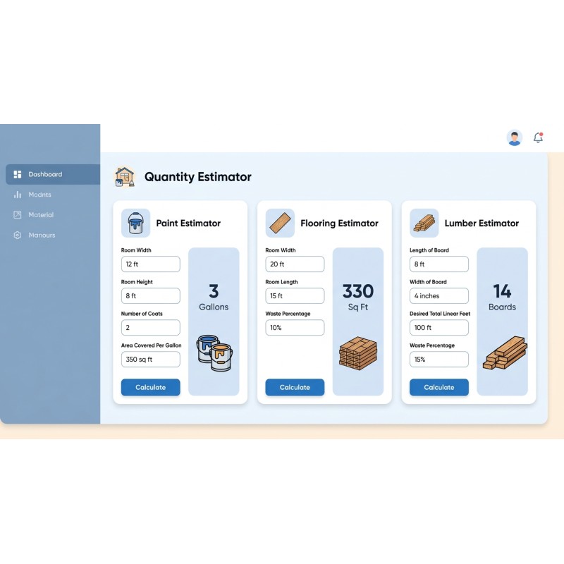 Quantity Estimator - DIY Material Calculator | Agora Apps