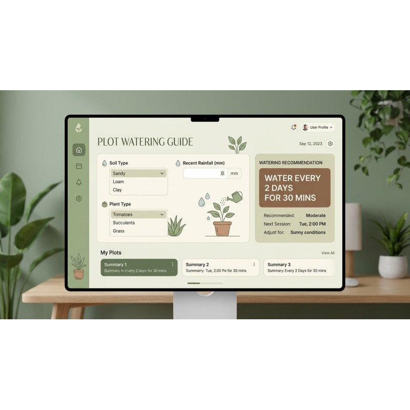Plot Watering Guide - Garden Irrigation Recommendations | Agora Apps