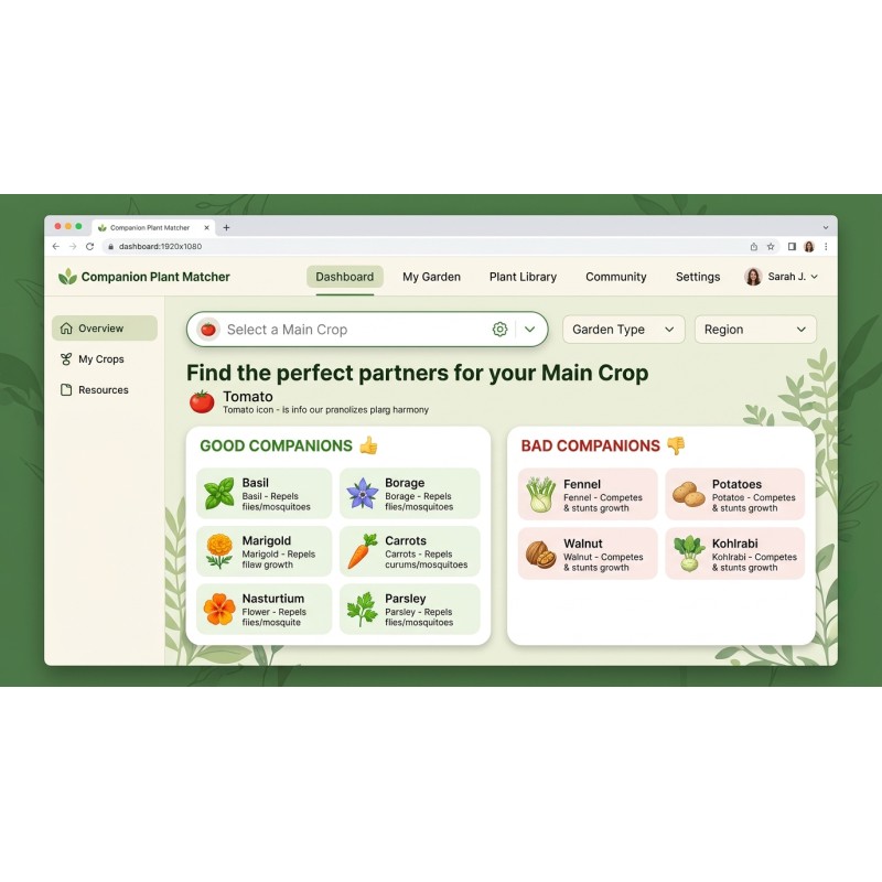 Pflanzenpartner Finder – Gute & Schlechte Gartennachbarn | A