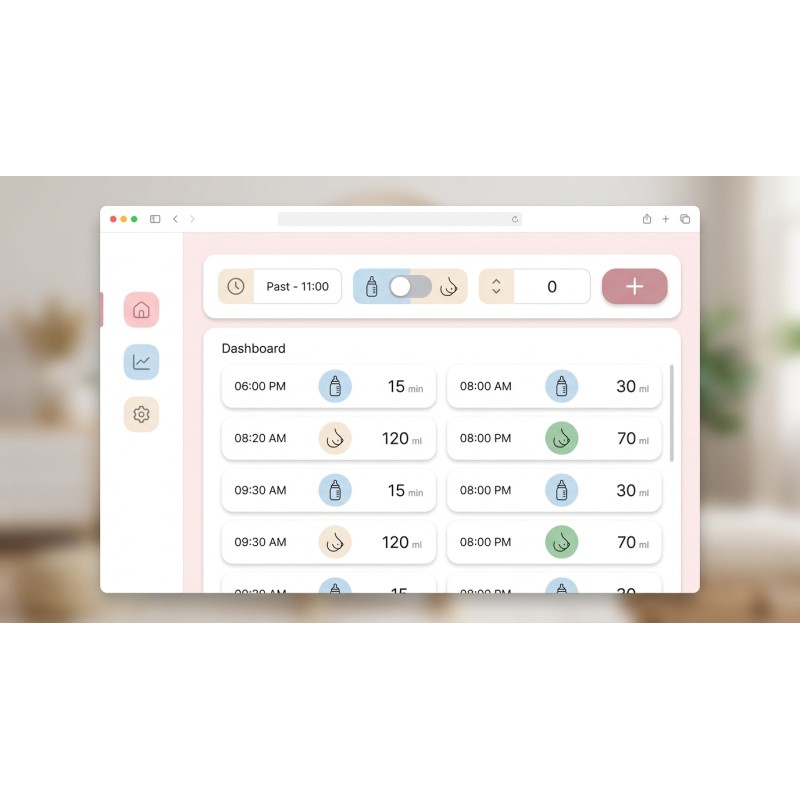 Infant Intake Log | Offline Baby Feeding Tracker | Agora Apps