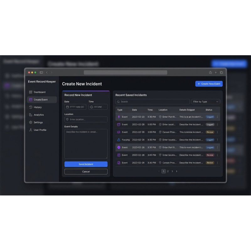 Event Record Keeper | Incident Logging | Agora Apps