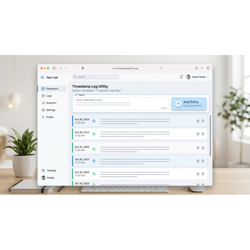 Timestamp Log Utility | Preneur de notes hors ligne | Agora 