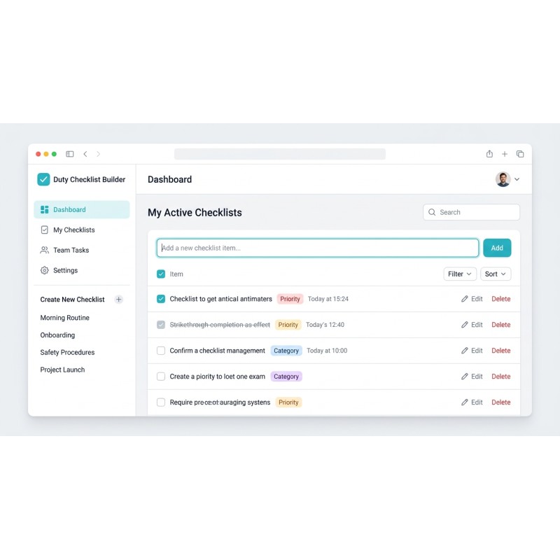 Duty Checklist Builder | Offline Task Manager | Agora Apps