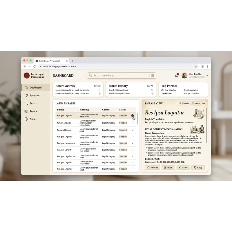 Latin Legal Phrasebook | Offline Translator | Agora Apps