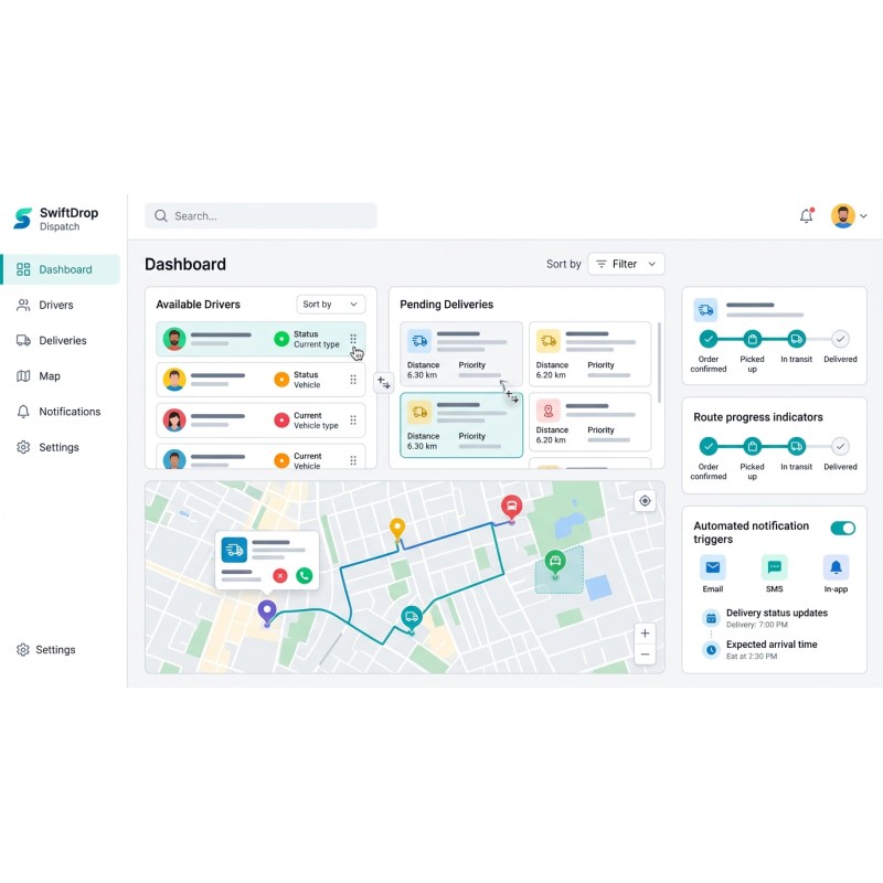 SwiftDrop Dispatch | Intelligente Lieferdisposition | Agora 