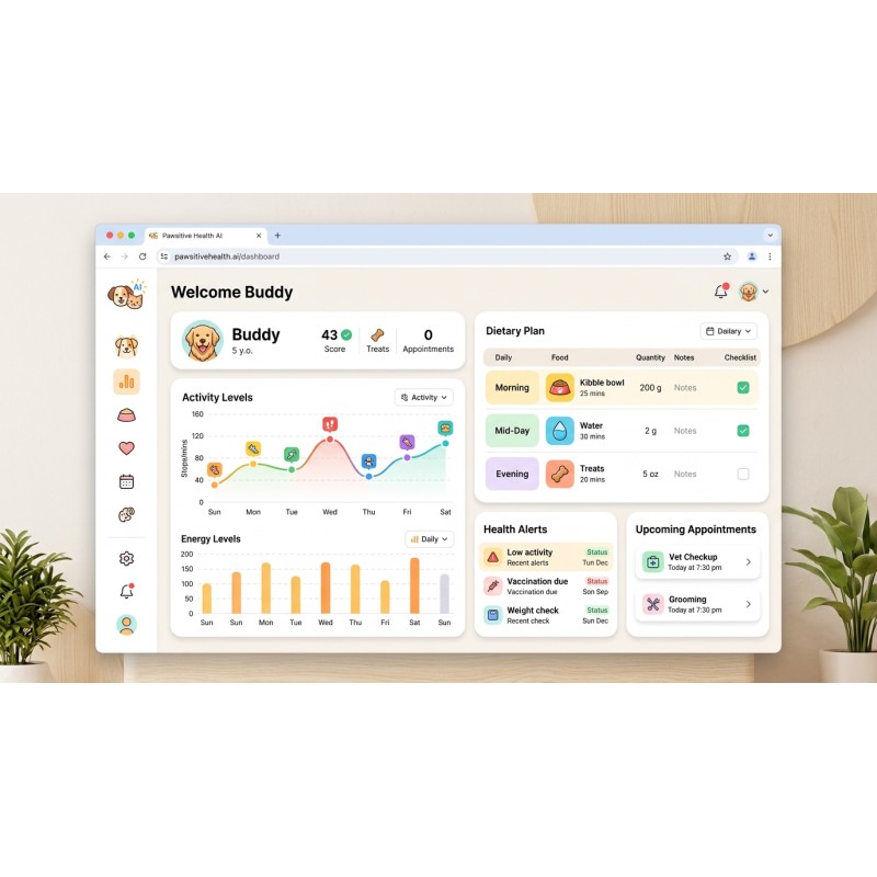Pawsitive Health AI | Intelligente Tierpflege & Wellness