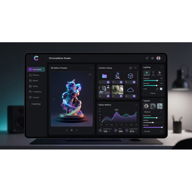 ChromaVerse Studio | Plataforma de Arte Digital Imersiva | A