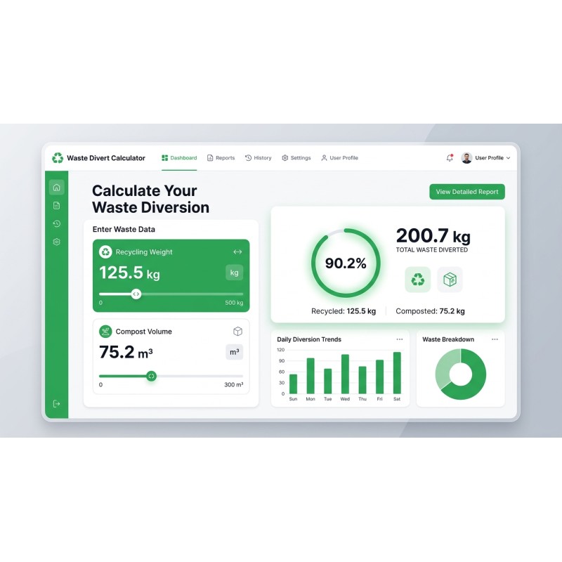Waste Divert Calculator - Offline Recycling & Composting Tracker | Agora Apps